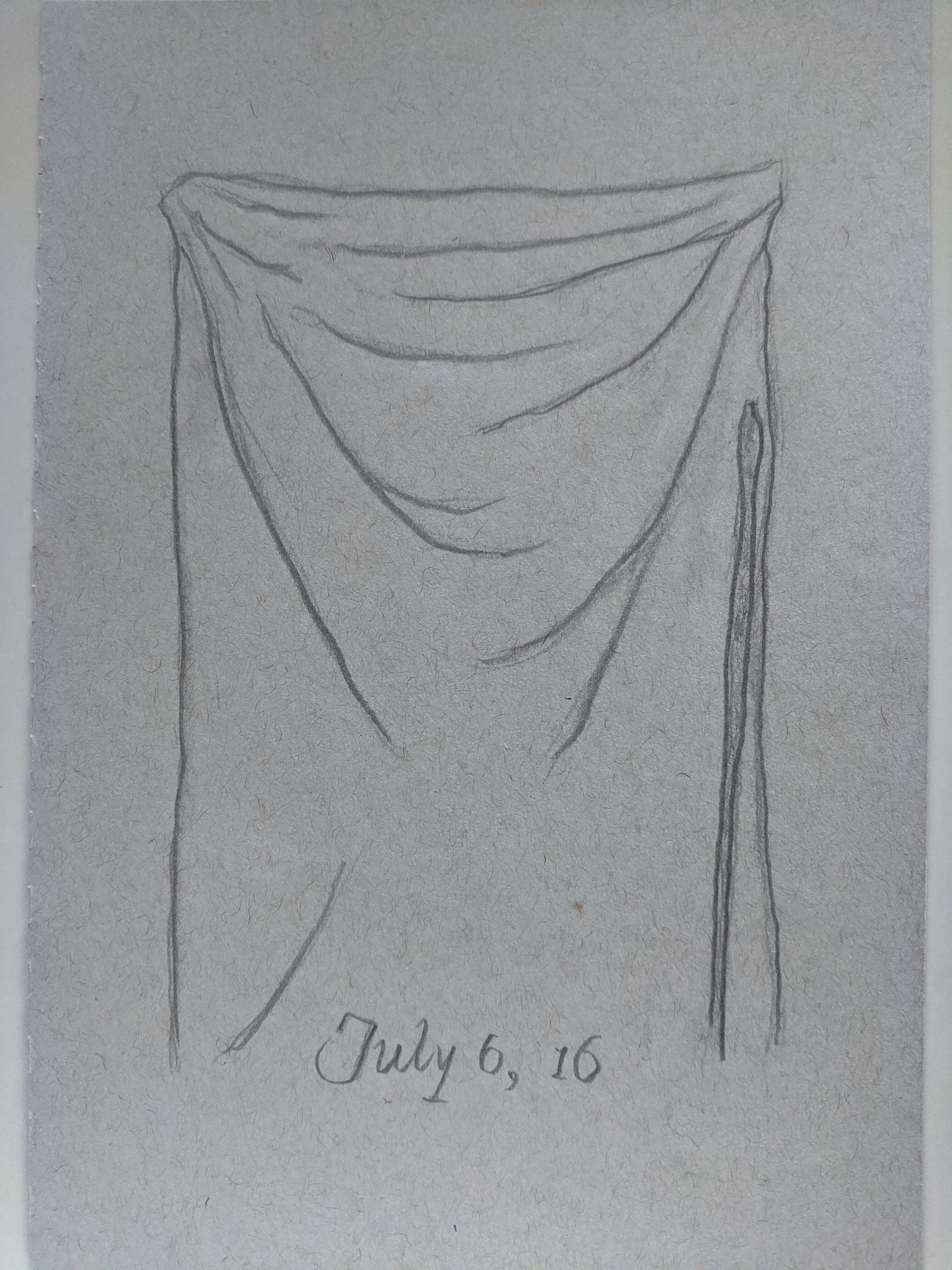 Curtain from July 1, 2016. It's draw with simple lines.